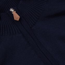 Sweater Knitted Half Zip Merino Wool, navy, Stenstr&ouml;ms