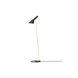 AJ Floor Lamp, brass/black, Louis Poulsen