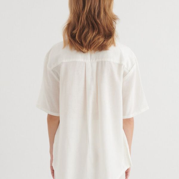 Carina Oversized Shirt, bright white, Basic Apparel