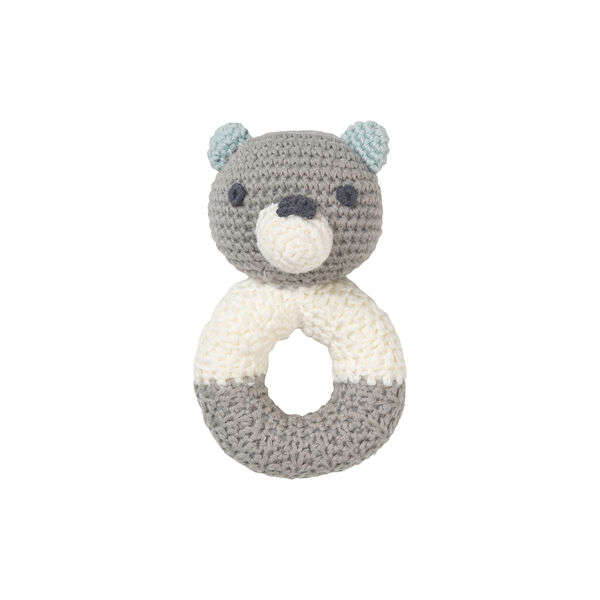 Oline Bear Rattle, white/grey/blue Oline Bear Rattle, white/grey/blue, Franck & Fischer