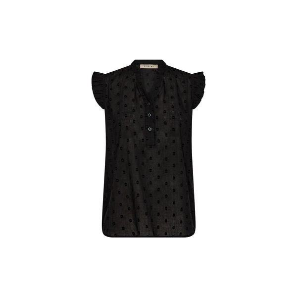 PD-Mabel Dobby Dot SL Shirt, black PD-Mabel Dobby Dot SL Shirt, black, Pieszak