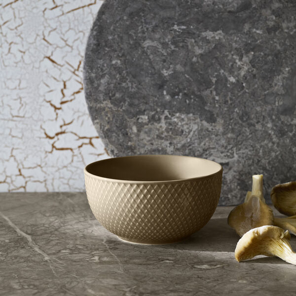 Rhombe Earth Bowl, clay, Lyngby Porcel&aelig;n