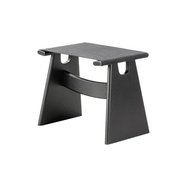 Seto Stool, black lacquered oak/black, Fredericia Furniture