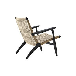 CH25 Lounge Chair, black lacquered oak/natural, Carl Hansen & Søn