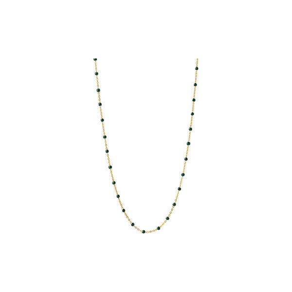 Lola necklace, guld/petrolgreen, ENAMEL Copenhagen