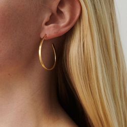 Oval Creoles, gold, Pernille Corydon Jewellery