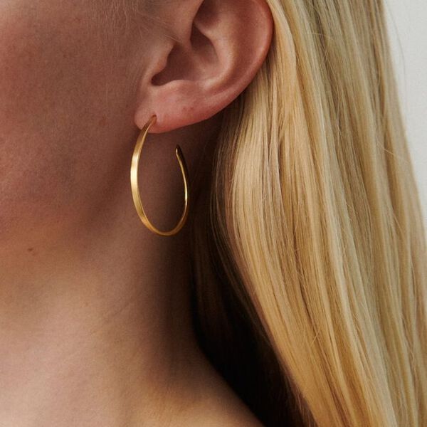 Oval Creoles, gold Oval Creoles, gold, Pernille Corydon Jewellery