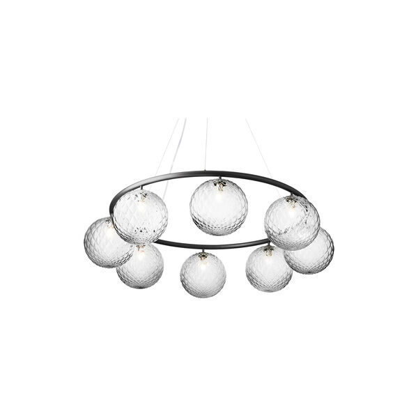 Miira 8 Circular Pendant, rock grey/optic clear, Nuura