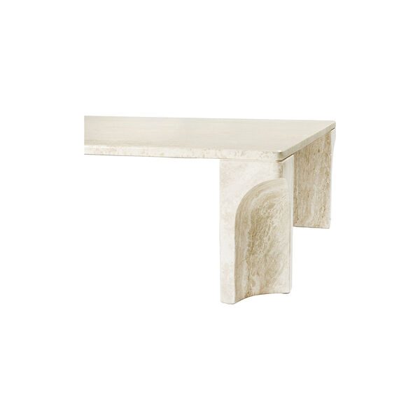 Doric Rectangular Coffee Table, neutral white, GUBI