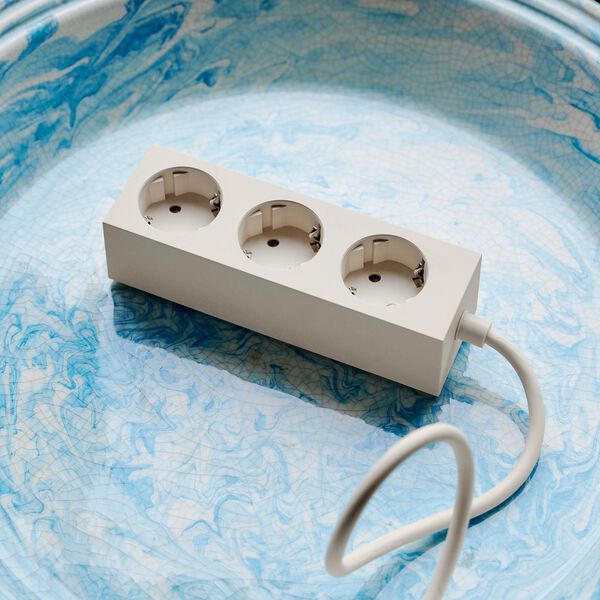 Power Bar 2 meters, pearl, Pedestal