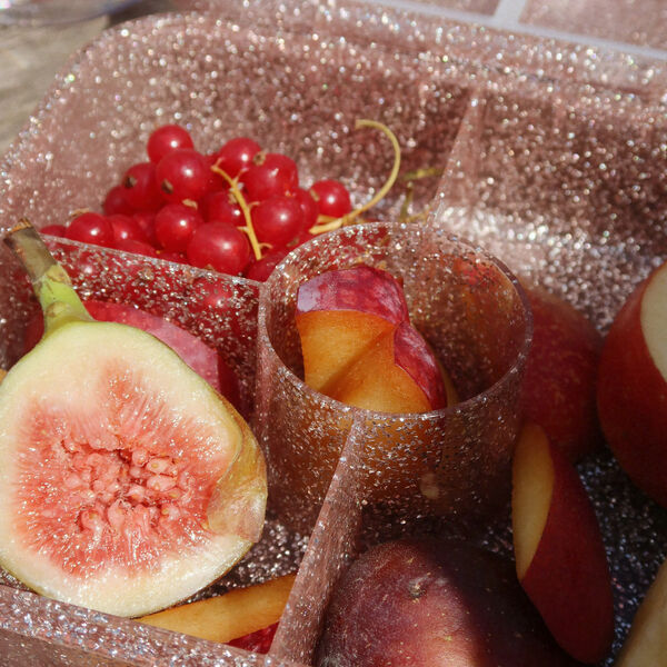 Bento Lunch Box, cherry glitter, Konges Sl&oslash;jd