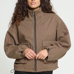 IHESOLU Jacket, brown check, ICHI