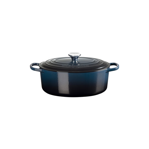 Signature cast iron oval casserole &Oslash; 31 cm, nuit, Le Creuset