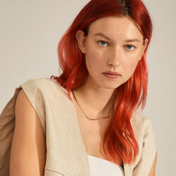 JOANNA flat snake chain necklace gold-plated, Pilgrim