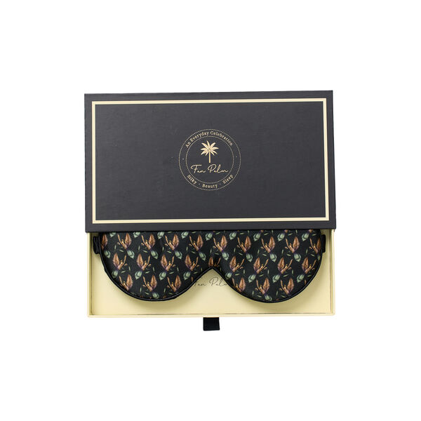 Eye Mask, black hummingbird Eye Mask, black hummingbird, Fan Palm