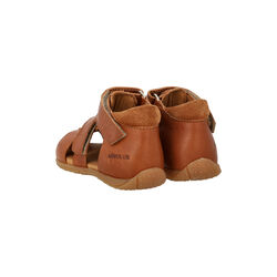 Sandal with Double Velcro, cognac, ANGULUS