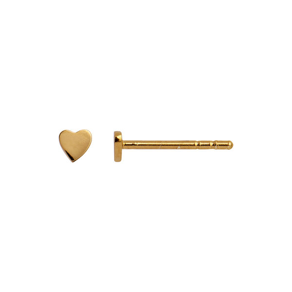 Petit Love Heart Earring Single, gold, Stine A Jewelry