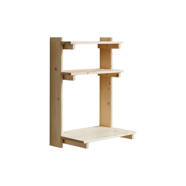Beam Wall Office Shelf 3, pine, Form & Refine