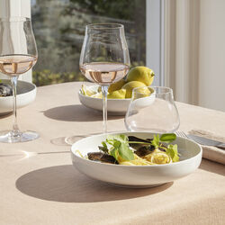 KOPPEL deep plate 21 cm, white, Georg Jensen