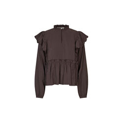 Terra Frill Blouse, chocolate plum, Second Female