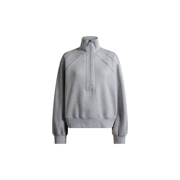 Air half-zip sweatshirt, grey melange, Cartel Copenhagen