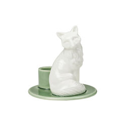 Sweet Stories Large Fox Candlestick, spruce, Dottir Nordic Design