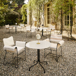 Carmel Bistro Outdoor Dining Table, matt clam white, GUBI