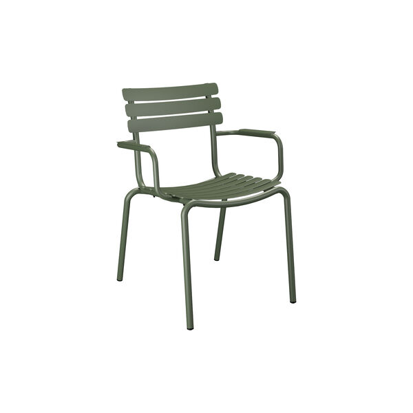ALUA Dining Chair with Armrest, olive green, HOUE