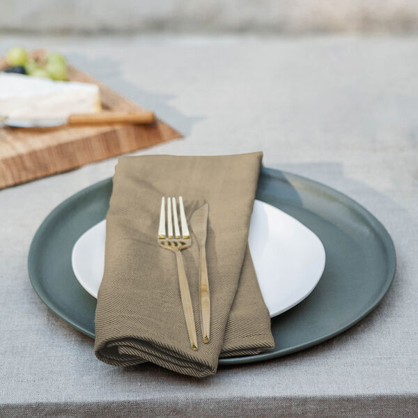 Napkin Herringbone twill 2 pcs., taupe, EKTA Living