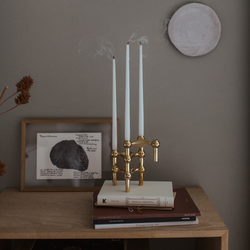 STOFF Nagel Candleholder, brass, STOFF Nagel