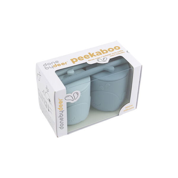 Wally Peekaboo Straw Cup Set, blue Wally Peekaboo Straw Cup Set, blue, Done by Deer