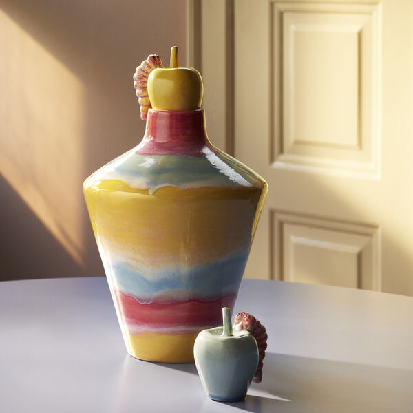 Poppery Vase with Apple, pink/mint/yellow, Kähler