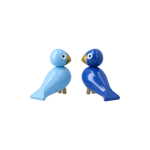 Winter birds liliput set, blue/light blue, Kay Bojesen Denmark