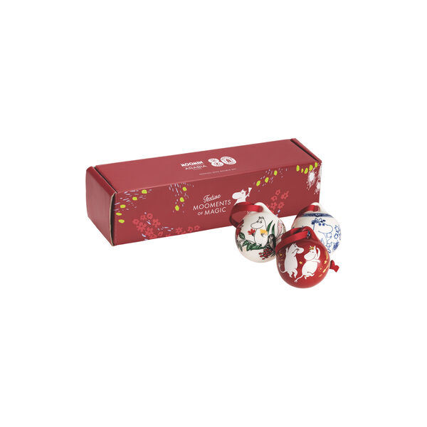 Moomin Christmas Baubles Mini Set 3 pcs., Moomin Arabia