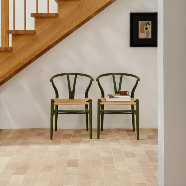 CH24 Wish Bone Chair, soft seaweed, Carl Hansen & S&oslash;n