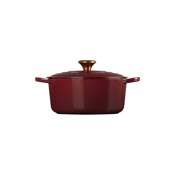 Signature round cast iron pot &Oslash; 24 cm, garnet, Le Creuset
