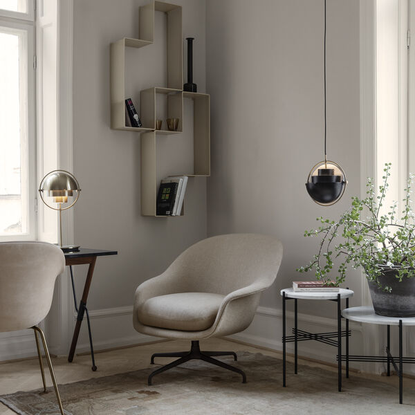 TS Side Table Round, neutral white/black, GUBI