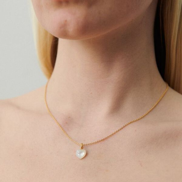 Ocean Heart Necklace, gold, Pernille Corydon Jewellery