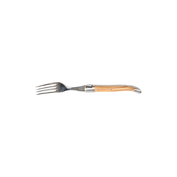 Steak Fork, olive wood, Laguiole Tradition