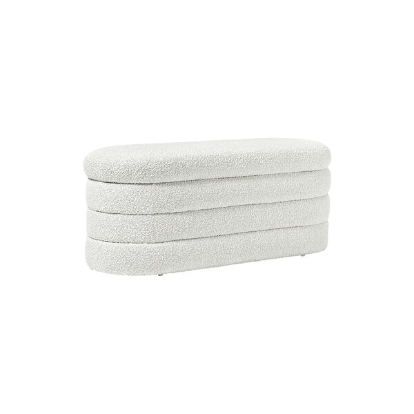 Alto Bench with Storage Space, boucl&eacute; off white, Westwing Collection