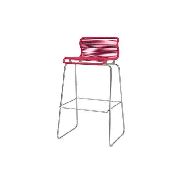 Panton One Bar Stool, scarlett/steel, Montana Furniture