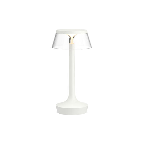 Bon Jour Unplugged bordlampe with Shade, white/clear Bon Jour Unplugged bordlampe with Shade, white/clear, Flos