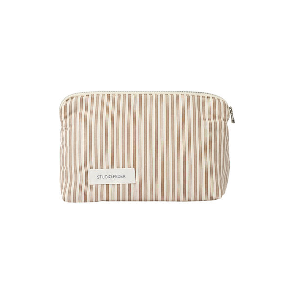 Celia Mini Toiletry Bag, brown beach stripe, Studio Feder