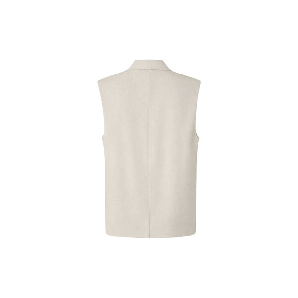 Galemd linen vest, beige melange, Modstr&ouml;m
