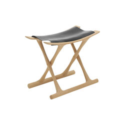 OW2000 Egyptian Folding Stool, oiled oak/black, Carl Hansen & S&oslash;n