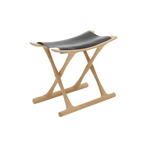 OW2000 Egyptian Folding Stool, oiled oak/black, Carl Hansen & Søn