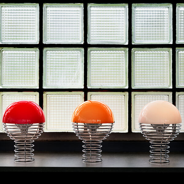 Wire Portable Table Lamp, orange, Verpan