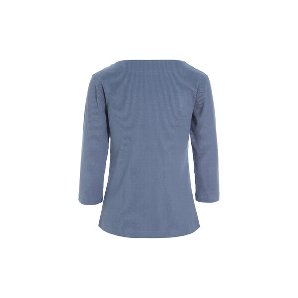Naibu rib Blouse with 3/4 Sleeves, moonstone Naibu rib Blouse with 3/4 Sleeves, moonstone, BITTE KAI RAND