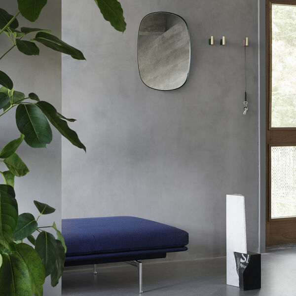 Framed Mirror, dark green/clear, Muuto