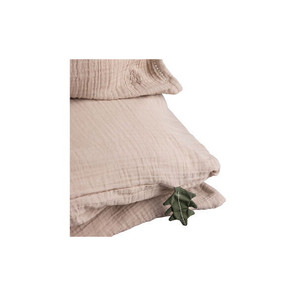 2-piece Muslin Junior Bed Linen, seabreeze beige 2-piece Muslin Junior Bed Linen, seabreeze beige, Sebra